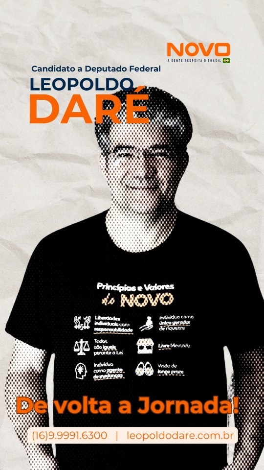 Decidi participar das eleições 2026 para combater a corrupção, defender a liberdade individual e preparar o Brasil para 