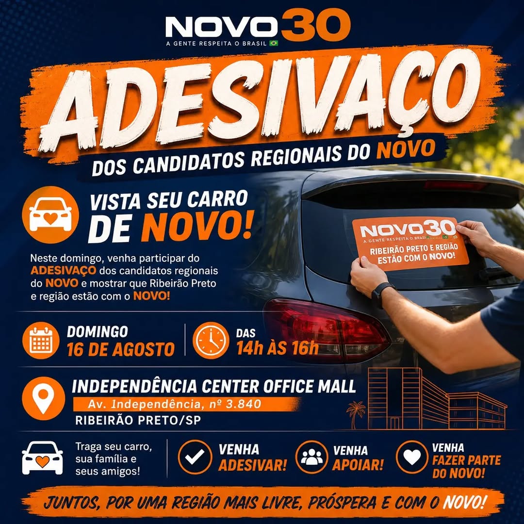 Neste domingo inicia a campanha Eleitoral 2016. O NOVO Ribeirão Preto convida todos para se engajarem na campanha de nos